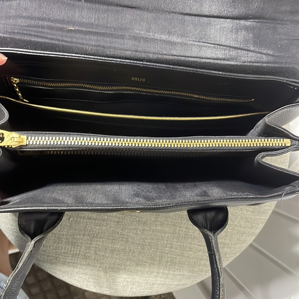 Rolfs Vintage Black Leather Satchel - Picture 13 of 13